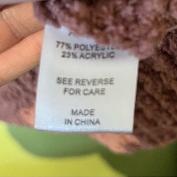 Alison Andrews Popcorn Cardigan size large pink mauve open front NWT long sleeve - Picture 6 of 10